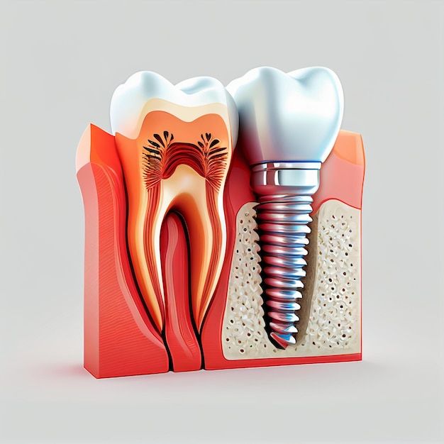 Hybrid Dental Implants Teeth Structure